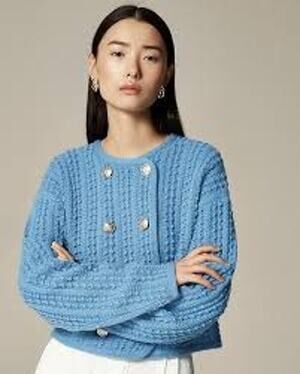 J. Crew Womens Lady Jacket Old Money Double Breasted Lambswool Classic Medium